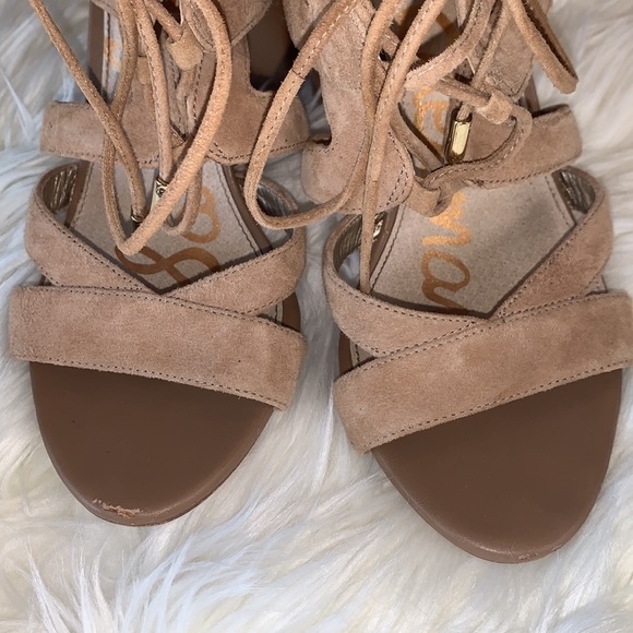 ***S0LD ON MERC. SAM EDELMAN YARDLEY LACE UP HEELS 8.5 Suede - Picture 10 of 16